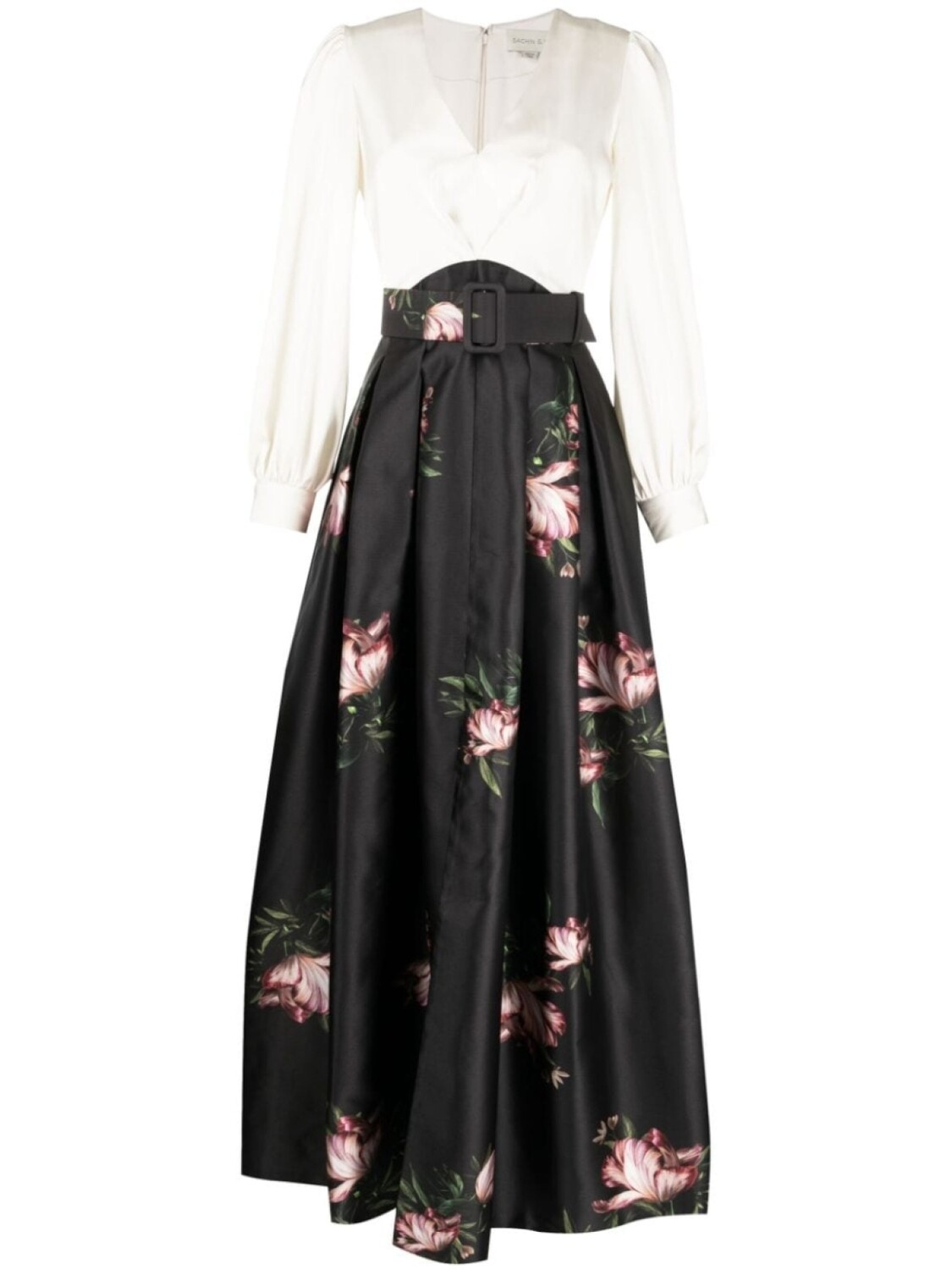 Атласное платье Zoe Sachin & Babi, белый 
Атласное платье Zoe Sachin & Babi, белый