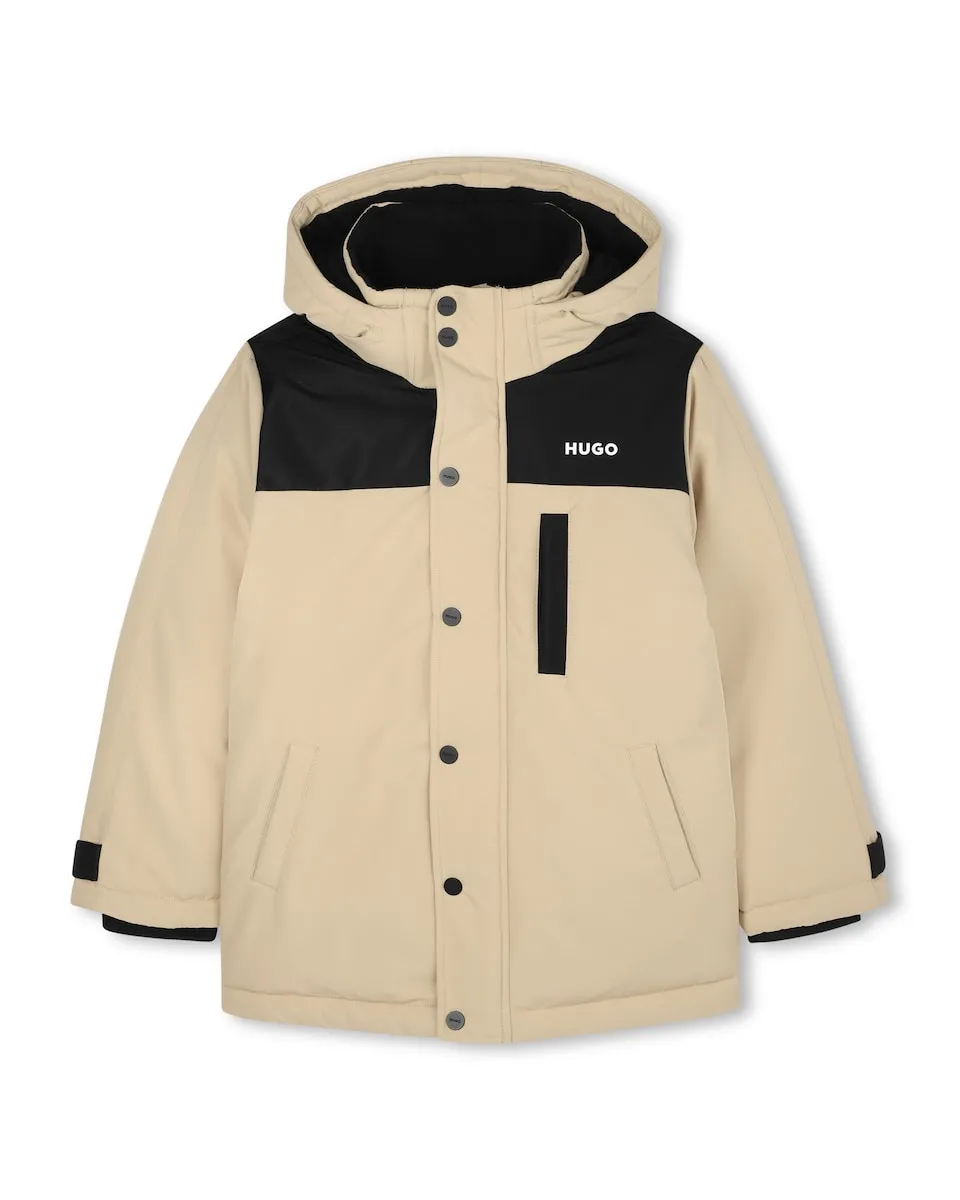 Детская парка естественного цвета с длинными рукавами Hugo
Детская парка естественного цвета с длинными рукавами Hugo