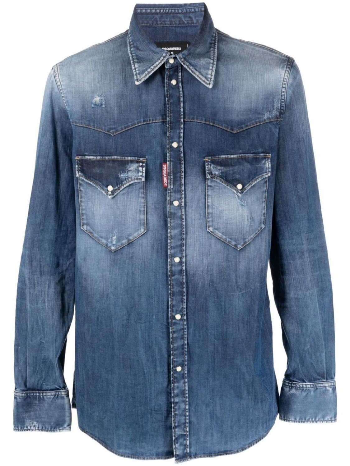 Dsquared2 distressed denim shirt, синий
Dsquared2 distressed denim shirt, синий