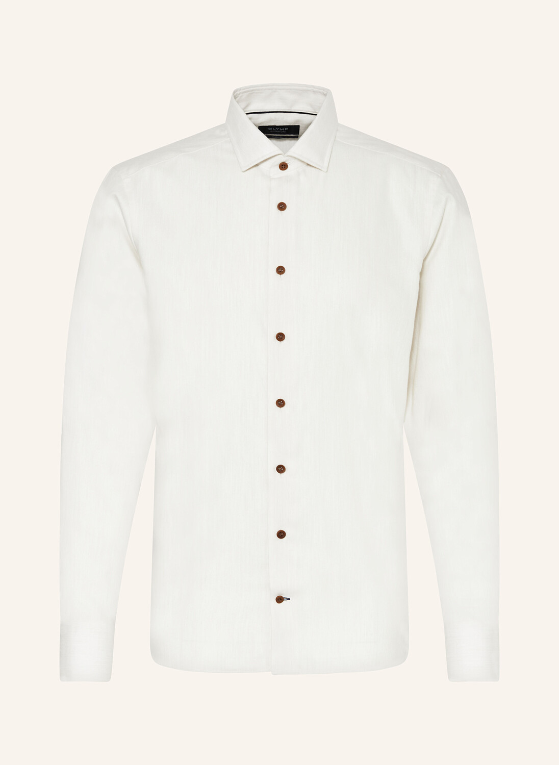 Фланелевая рубашка signature повседневного кроя OLYMP SIGNATURE, экрю 
Фланелевая рубашка signature повседневного кроя OLYMP SIGNATURE, экрю