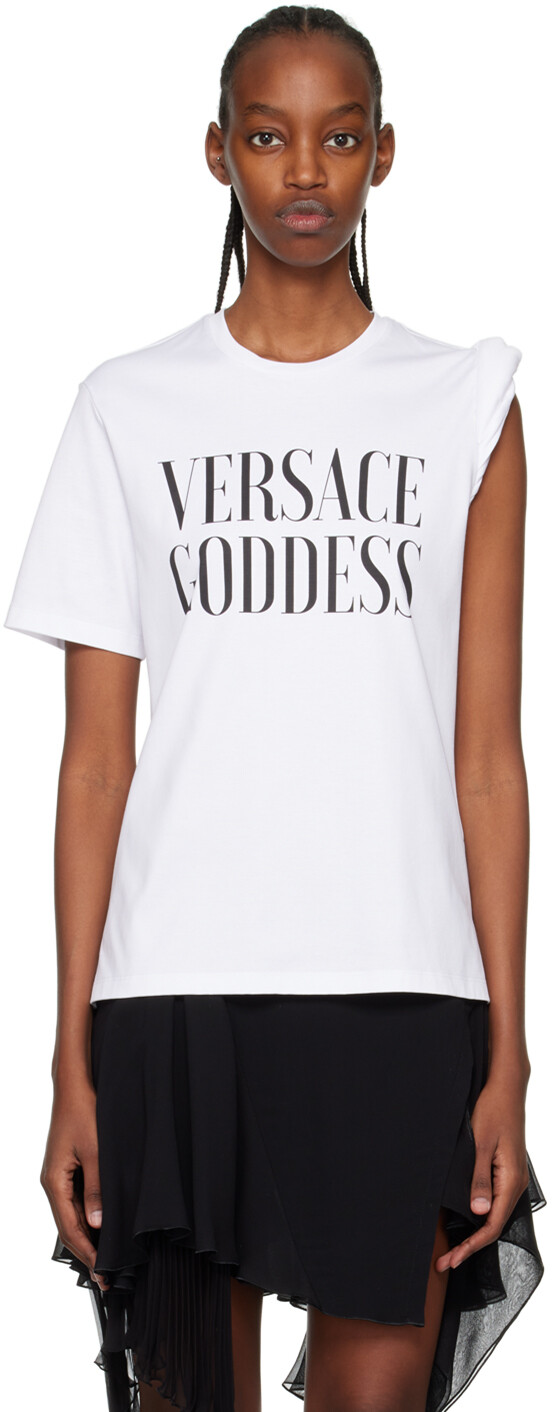 Versace Белая свернутая футболка Goddess, Белый, Versace Белая свернутая футболка Goddess
Versace Белая свернутая футболка Goddess, Белый, Versace Белая свернутая футболка Goddess