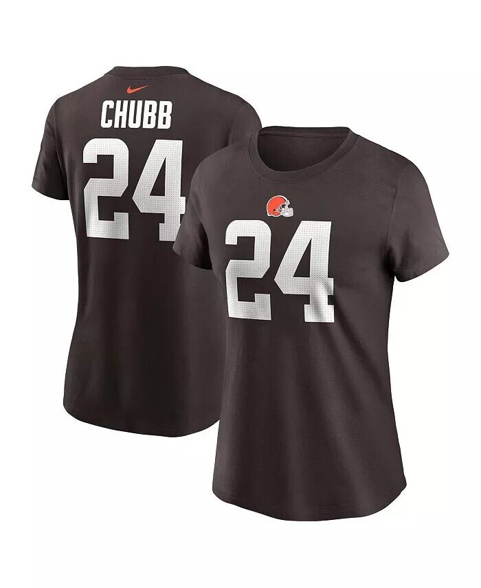 Женская футболка с именем и номером игрока Nick Chubb Brown Cleveland Browns Nike, коричневый
Женская футболка с именем и номером игрока Nick Chubb Brown Cleveland Browns Nike, коричневый