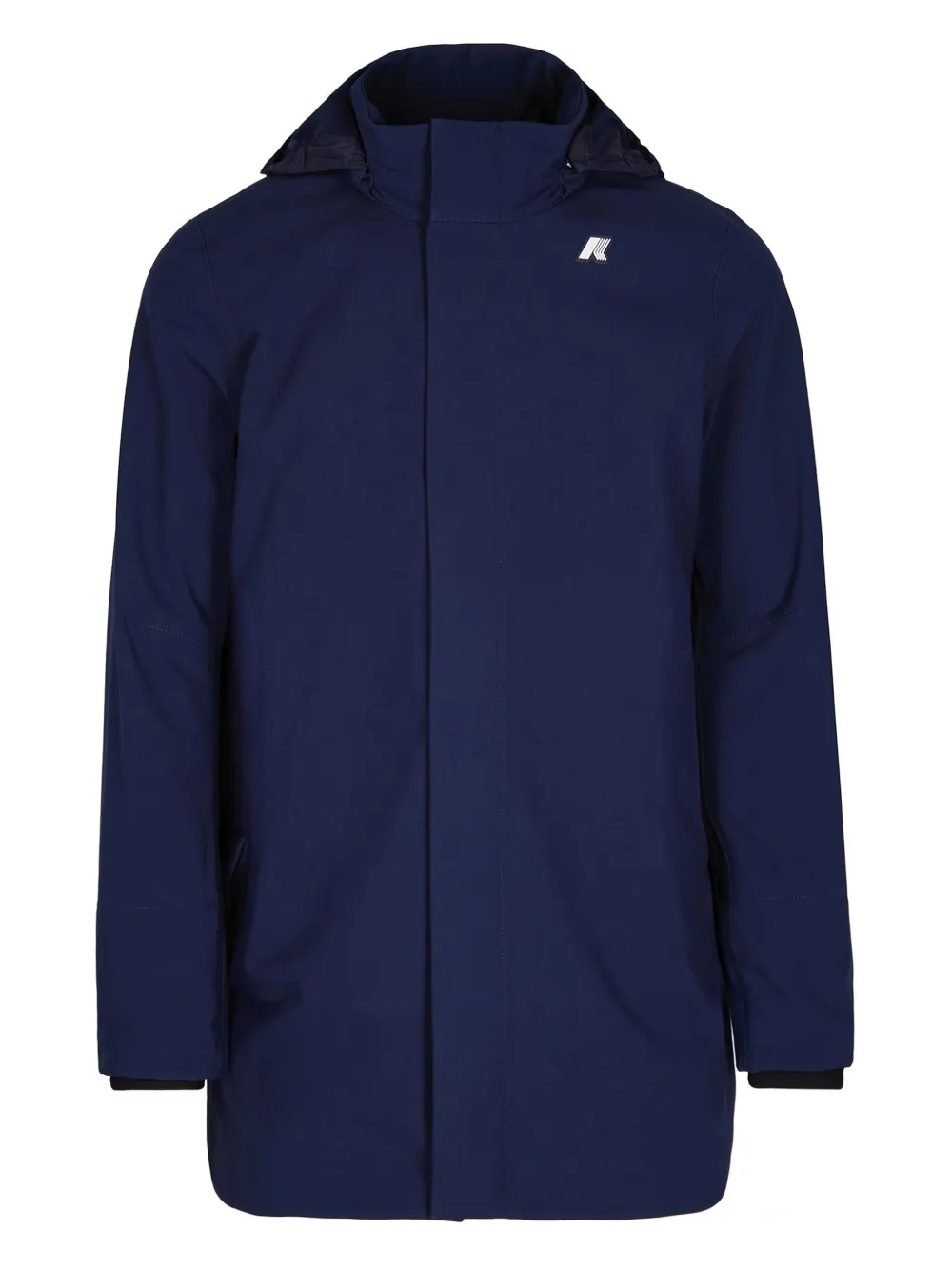 Куртка с капюшоном и потайной молнией K-Way, синий 
Куртка с капюшоном и потайной молнией K-Way, синий