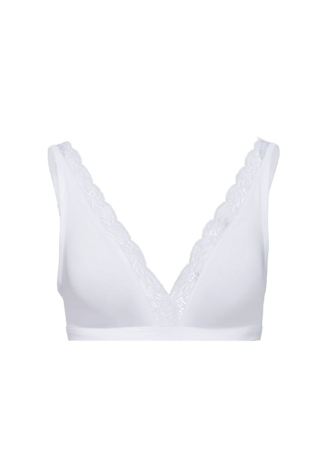 Бюстгальтер с мягкой чашкой хлопковое кружево Hanro, белый 
Бюстгальтер с мягкой чашкой хлопковое кружево Hanro, белый
