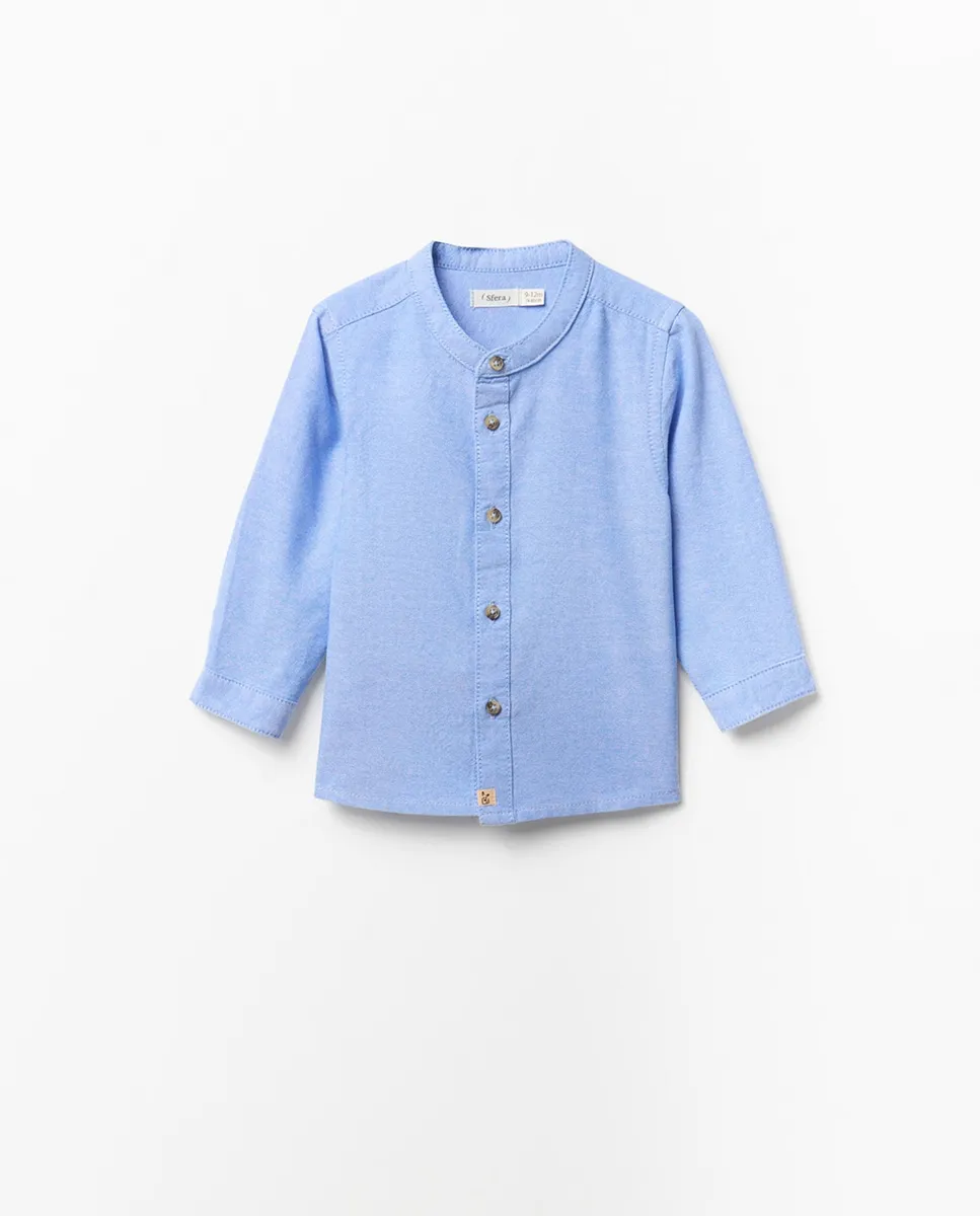 Гладкая рубашка оксфорд Sfera, светло-голубой
Гладкая рубашка оксфорд Sfera, светло-голубой