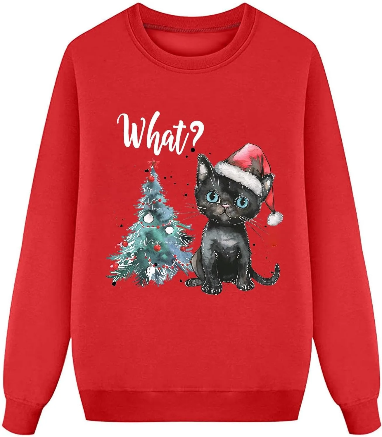 Мужской свитер с новогодним принтом, длинный рукав, с котами и ёлкой JHOKCI
Мужской свитер с новогодним принтом, длинный рукав, с котами и ёлкой JHOKCI