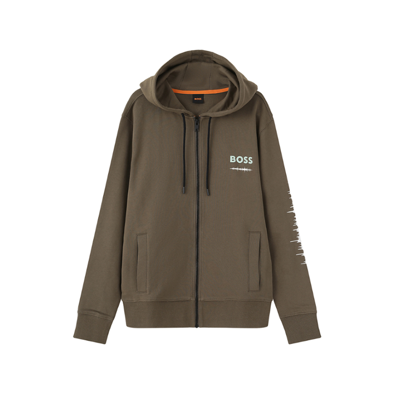 Графическая худи на молнии HUGO BOSS, Зеленый Коричневый
Графическая худи на молнии HUGO BOSS, Зеленый Коричневый
