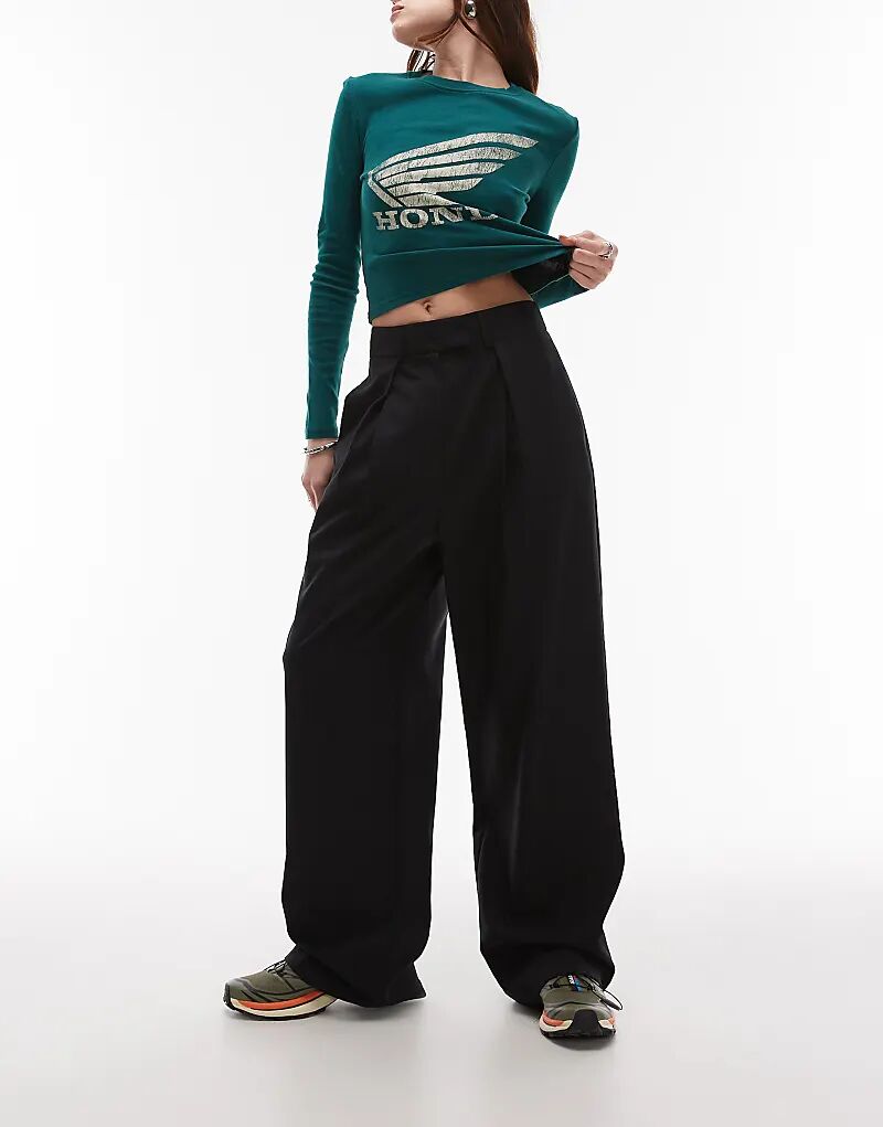 Широкие брюки черного цвета ЧЕРНЫЙ Topshop
Широкие брюки черного цвета ЧЕРНЫЙ Topshop