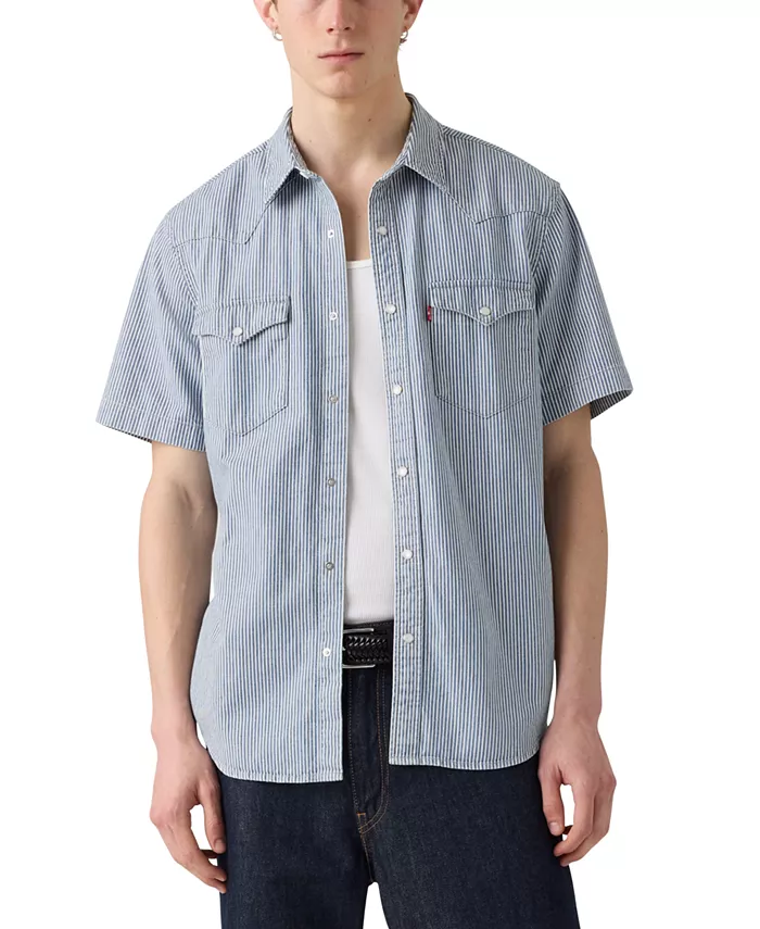 Мужская западная рубашка с коротким рукавом и застежкой на кнопки Levi'S, синий
Мужская западная рубашка с коротким рукавом и застежкой на кнопки Levi'S, синий