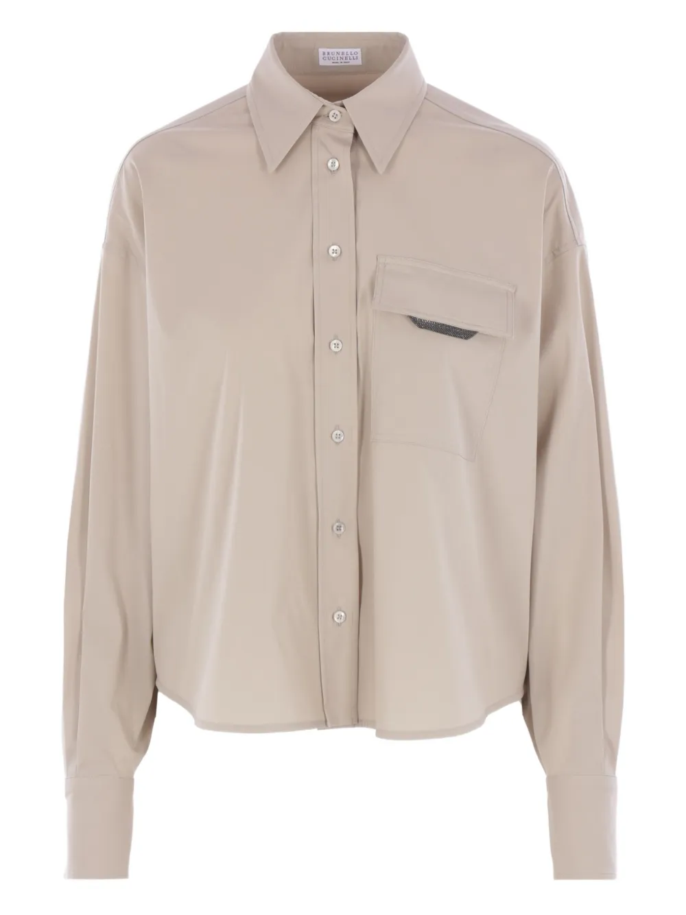 Рубашка с отделкой Monili Brunello Cucinelli, нейтральный
Рубашка с отделкой Monili Brunello Cucinelli, нейтральный