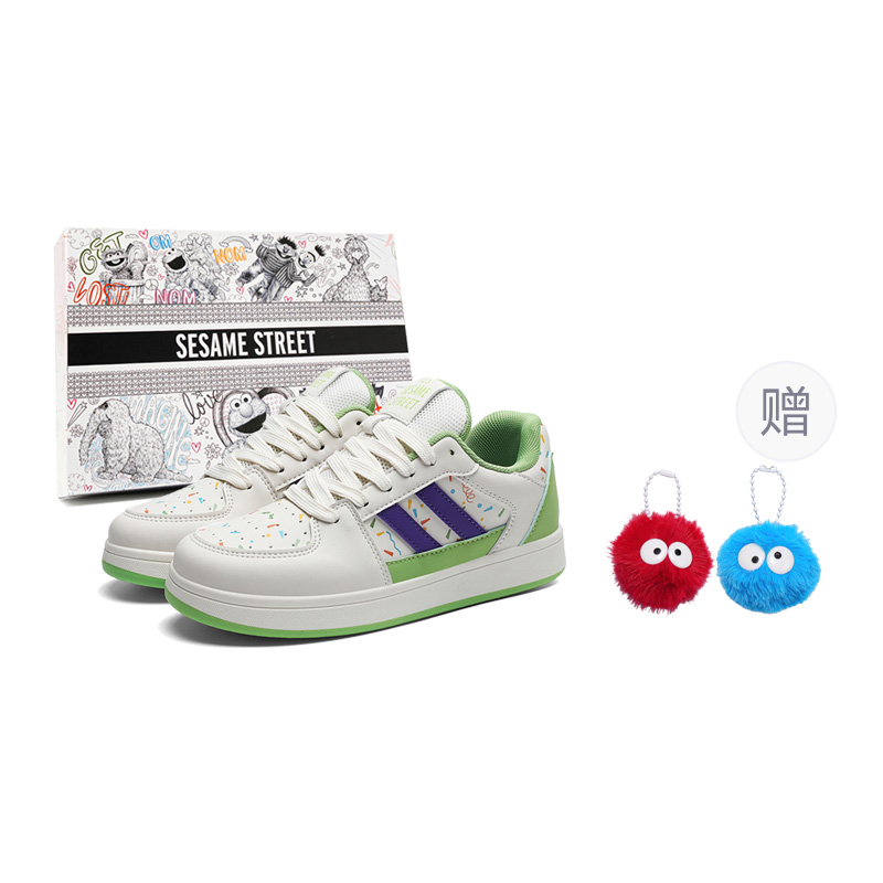 SESAME STREET Унисекс бело-зеленые скейтерские кросcовки с противоскользящим покрытием и амортизацией на низком голенище (включая 1 случайный кулон)
SESAME STREET Унисекс бело-зеленые скейтерские кросcовки с противоскользящим покрытием и амортизацией на низком голенище (включая 1 случайный кулон)
