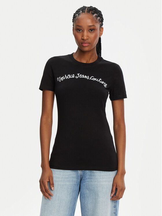 Облегающая футболка 78HAHC08 Versace Jeans Couture, черный 
Облегающая футболка 78HAHC08 Versace Jeans Couture, черный