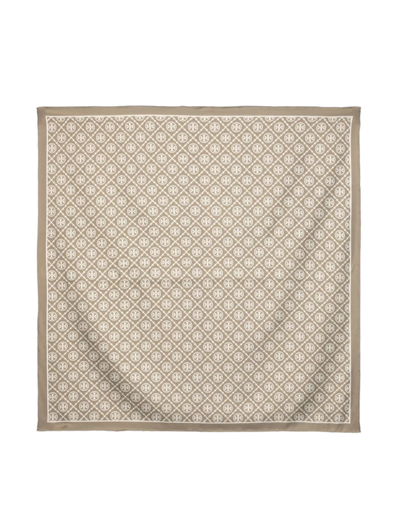 Шелковый платок с монограммой Tory Burch, нейтральный
Шелковый платок с монограммой Tory Burch, нейтральный