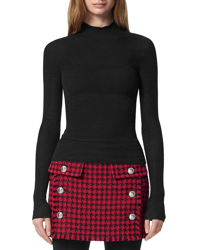 Versace Бесшовный свитер в рубчик из шерсти мериноса, черный
Versace Бесшовный свитер в рубчик из шерсти мериноса, черный