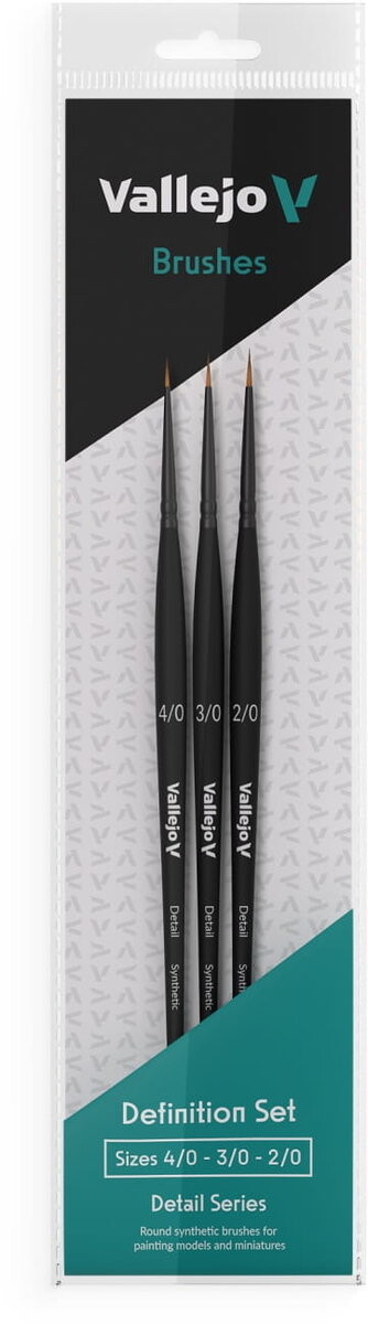 Vallejo B02990 Набор круглых синтетических кистей (4/0, 3/0, 2/0), набор деталей из синтетических волокон
Vallejo B02990 Набор круглых синтетических кистей (4/0, 3/0, 2/0), набор деталей из синтетических волокон