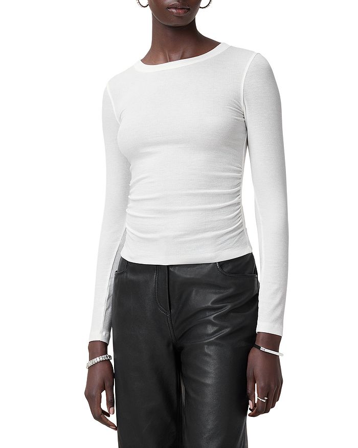 Топ с боковыми сборками ALLSAINTS, белый 
Топ с боковыми сборками ALLSAINTS, белый