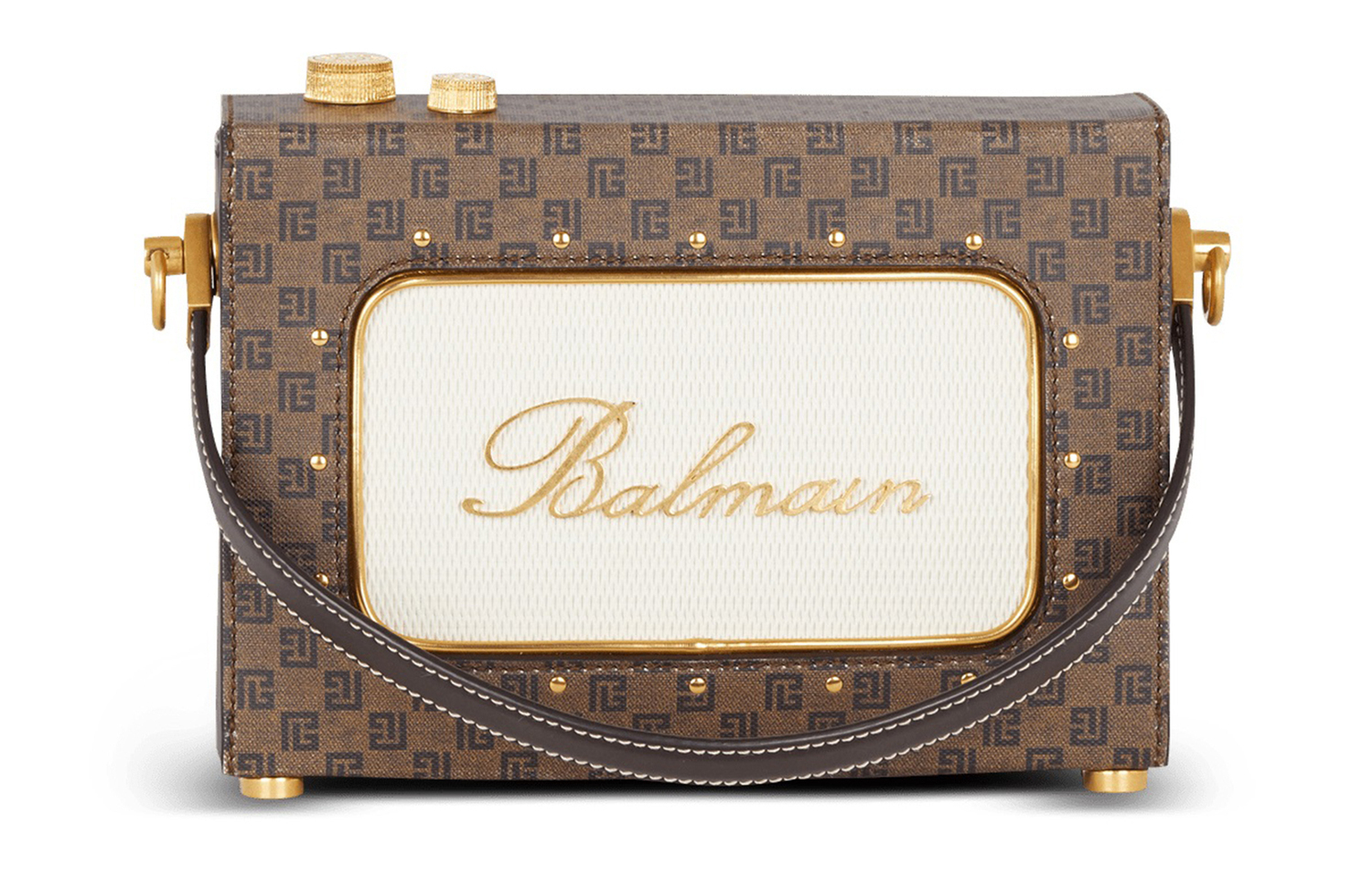 BALMAIN Сумка кроссбоди с монограммой и логотипом
BALMAIN Сумка кроссбоди с монограммой и логотипом