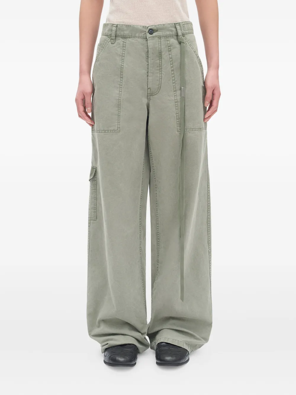 Хлопковые брюки-карго Ann Demeulemeester, зеленый
Хлопковые брюки-карго Ann Demeulemeester, зеленый