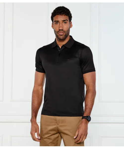 Футболка поло Regular fit Emporio Armani, черный 
Футболка поло Regular fit Emporio Armani, черный