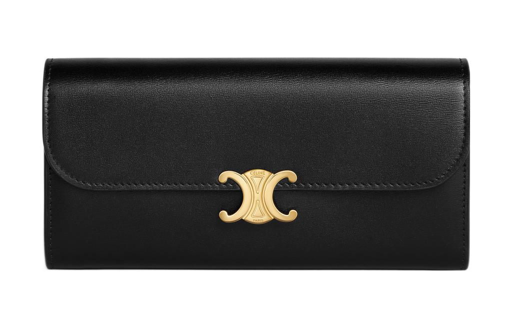 CELINE Кошелек Triomphe Glossy Calfskin Large Size Women's Black
CELINE Кошелек Triomphe Glossy Calfskin Large Size Women's Black