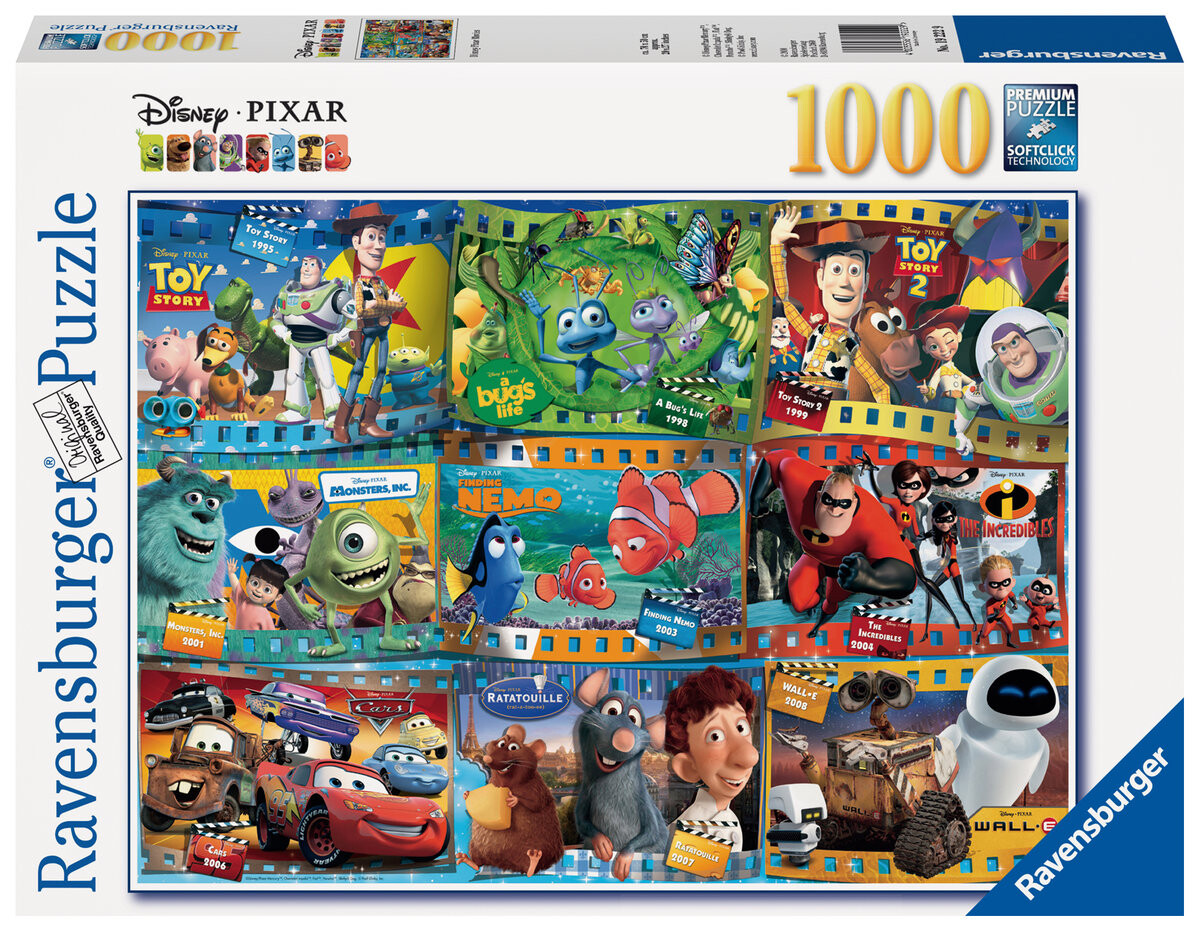 Ravensburger, пазл, фильмы Disney, Pixar, 1000 шт.
Ravensburger, пазл, фильмы Disney, Pixar, 1000 шт.