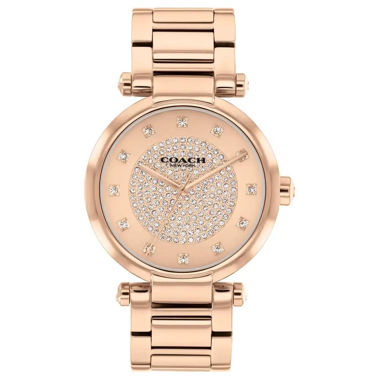 COACH Женские наручные часы Cary, кварцевый механизм, ремешок из нержавеющей стали, диаметр циферблата 39 мм, розовое золото
COACH Женские наручные часы Cary, кварцевый механизм, ремешок из нержавеющей стали, диаметр циферблата 39 мм, розовое золото