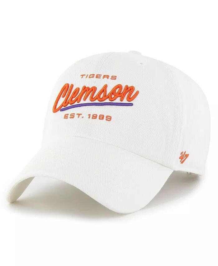 Белая женская регулируемая шапка Clemson Tigers Sidney Clean Up 47 Brand '47 Brand, белый
Белая женская регулируемая шапка Clemson Tigers Sidney Clean Up 47 Brand '47 Brand, белый