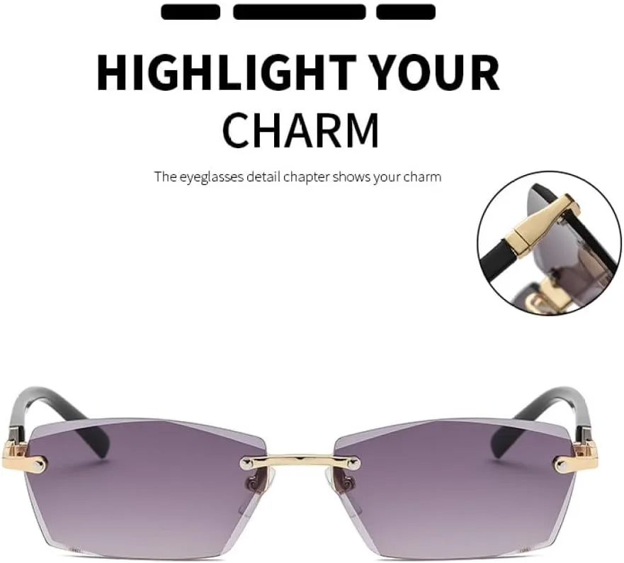 Модные прямоугольные солнцезащитные очки без оправы с закругленными краями для женщин, маленькие линзы, черная металлическая оправа, очки конфетных цветов MTZJH, Blue
Модные прямоугольные солнцезащитные очки без оправы с закругленными краями для женщин, маленькие линзы, черная металлическая оправа, очки конфетных цветов MTZJH, Blue