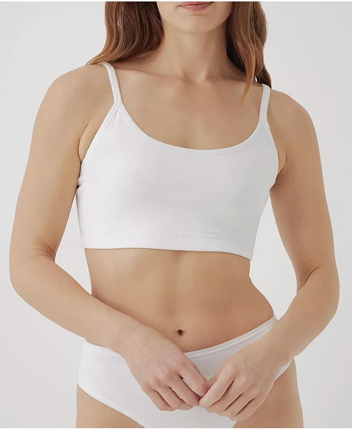 Женский бюстгальтер-бралетт на бретелях с круглым вырезом из органического хлопка, повседневный Pact, белый
Женский бюстгальтер-бралетт на бретелях с круглым вырезом из органического хлопка, повседневный Pact, белый