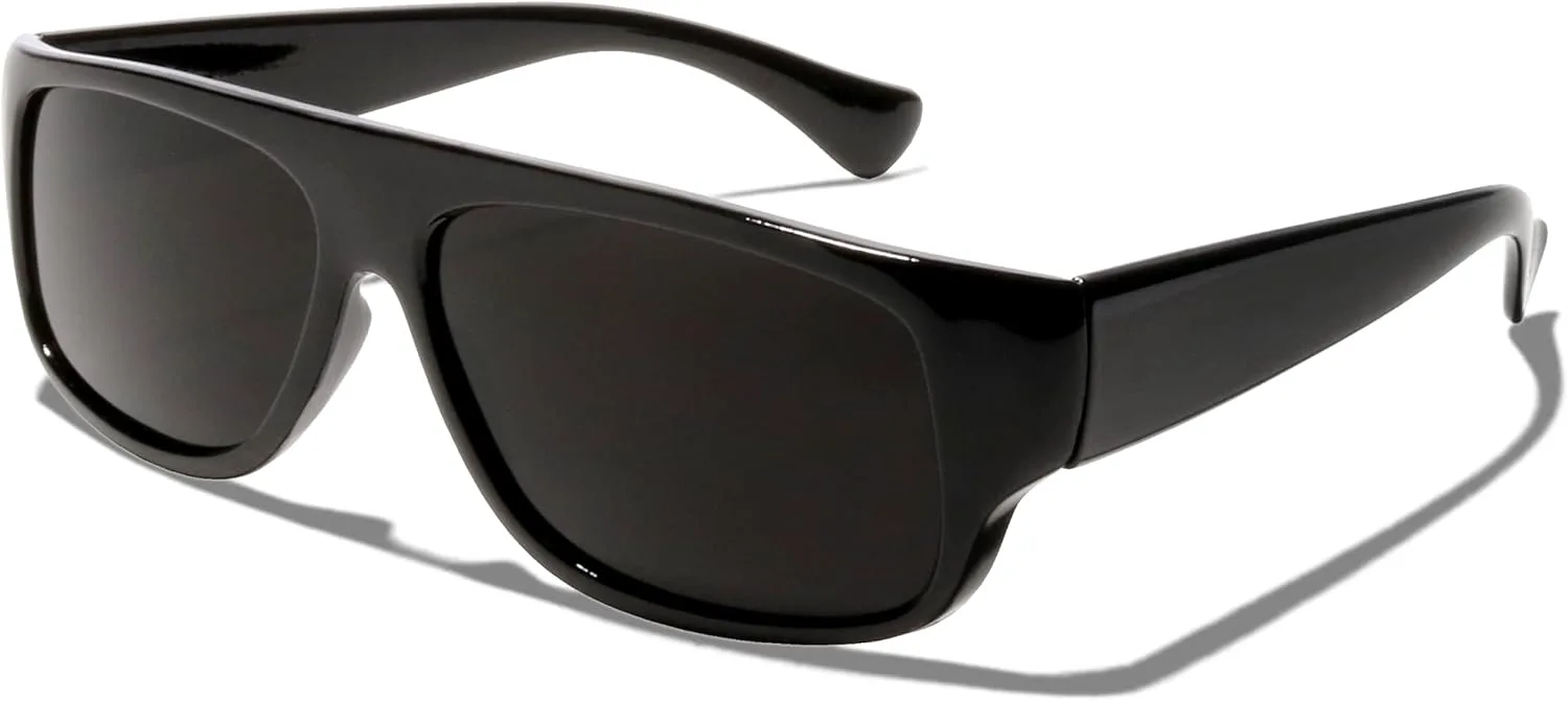 Очки ShadyVEU Basik Eyewear - Супероригинальные солнцезащитные очки в стиле олдскульного гангстера Eazy E с темными линзами, Black Frame / Super Dark Black Lens
Очки ShadyVEU Basik Eyewear - Супероригинальные солнцезащитные очки в стиле олдскульного гангстера Eazy E с темными линзами, Black Frame / Super Dark Black Lens