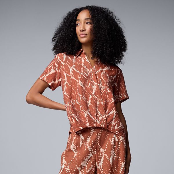 Женский топ с запахом и струящимся силуэтом Simply Vera Vera Wang, цвет brown diamond dye
Женский топ с запахом и струящимся силуэтом Simply Vera Vera Wang, цвет brown diamond dye