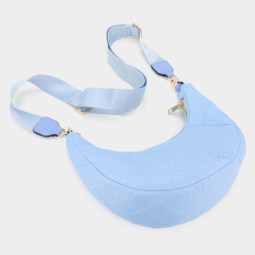 Стеганая однотонная пуховая сумка через плечо FASHNZFAB, светло-голубой
Стеганая однотонная пуховая сумка через плечо FASHNZFAB, светло-голубой