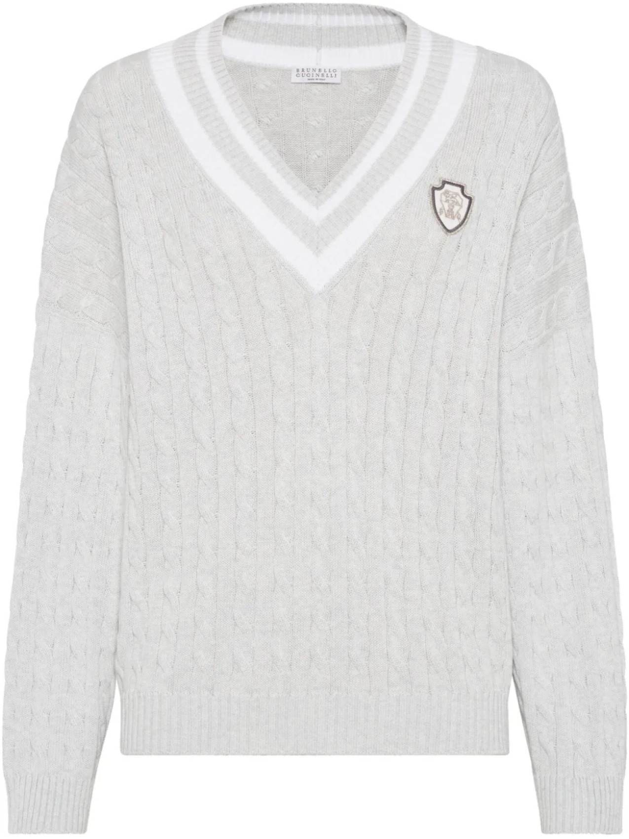 Хлопковый джемпер Brunello Cucinelli, серый
Хлопковый джемпер Brunello Cucinelli, серый