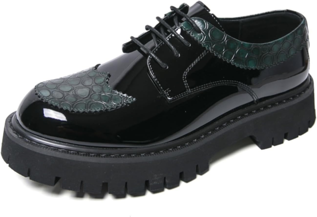 Мужские черные оксфорды из лакированной кожи с шнуровкой, классический дизайн с закругленным носком, текстурированным узором под крокодила, двухцветной толстой подошвой, для делового костюма, свадебных церемоний и официальных мероприятий Psieicw...
Мужские черные оксфорды из лакированной кожи с шнуровкой, классический дизайн с закругленным носком, текстурированным узором под крокодила, двухцветной толстой подошвой, для делового костюма, свадебных церемоний и официальных мероприятий Psieicw...