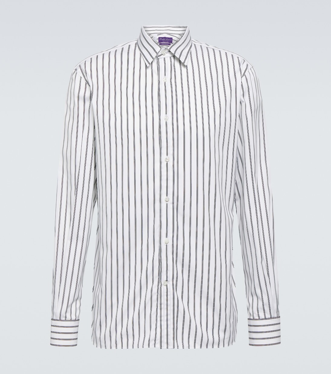 Полосатая хлопковая рубашка Ralph Lauren Purple Label, белый 
Полосатая хлопковая рубашка Ralph Lauren Purple Label, белый