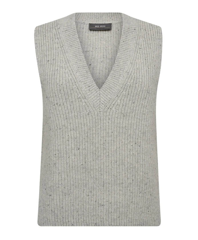 Мягкий вязаный жилет, светло-серый меланж Mos Mosh, серый
Мягкий вязаный жилет, светло-серый меланж Mos Mosh, серый