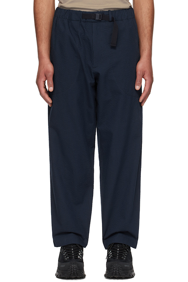 Брюки из жатой ткани с поясом Moncler, синий
Брюки из жатой ткани с поясом Moncler, синий