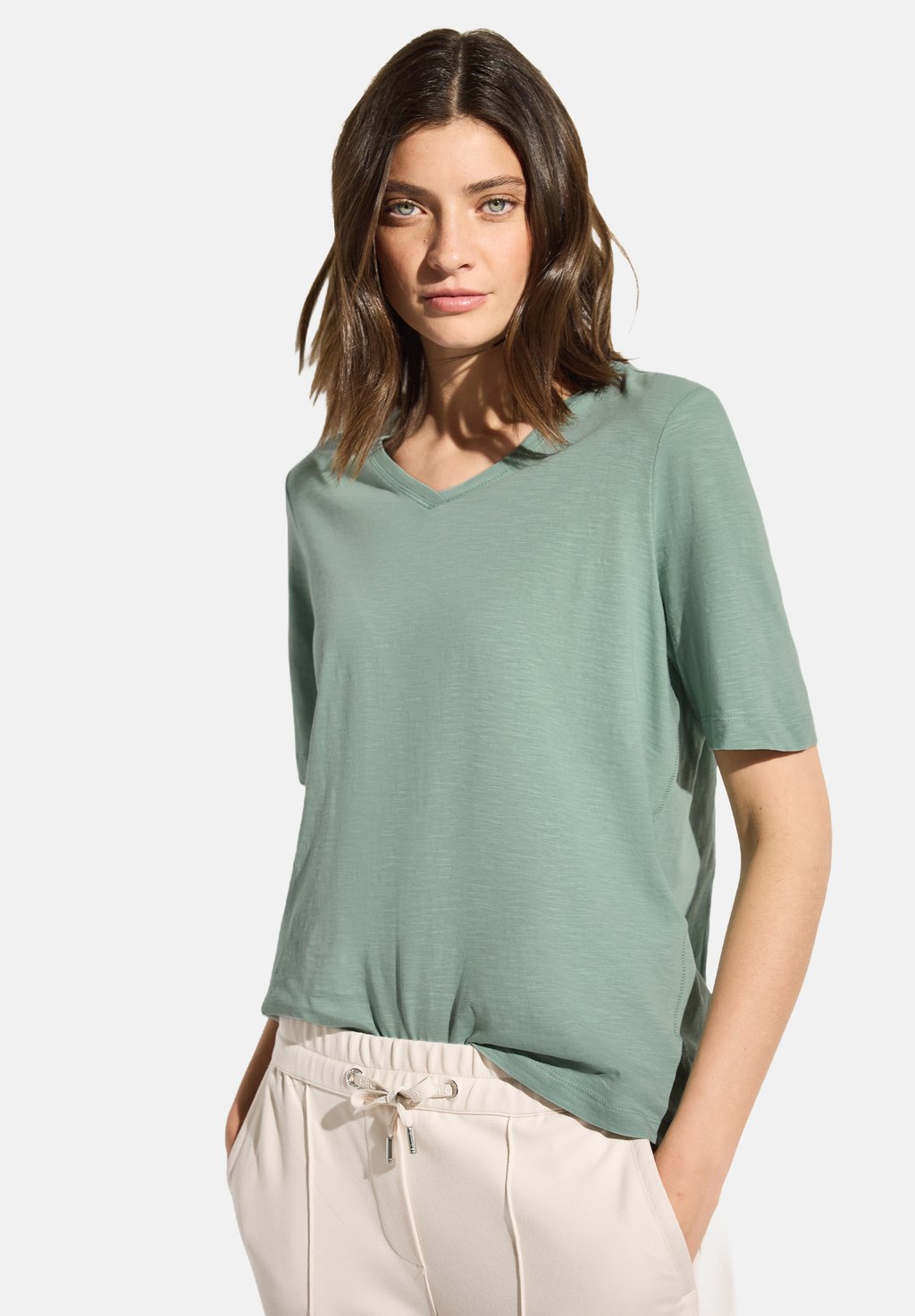 Базовая футболка Cecil, металлик зеленый
Базовая футболка Cecil, металлик зеленый