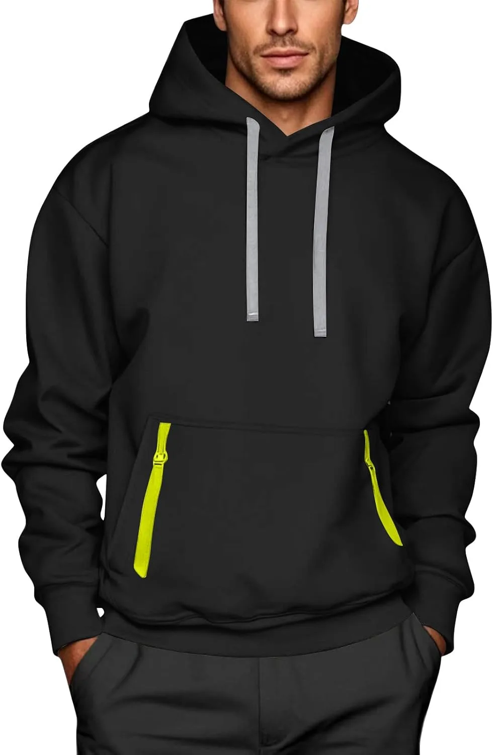 Мужской худи с длинными рукавами и карманом-молнией JWNYJFB
Мужской худи с длинными рукавами и карманом-молнией JWNYJFB