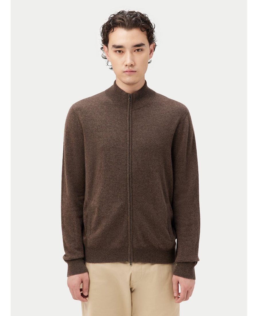 Мужской кардиган на молнии с воротником-стойкой Gobi Cashmere, Brown-slate black
Мужской кардиган на молнии с воротником-стойкой Gobi Cashmere, Brown-slate black