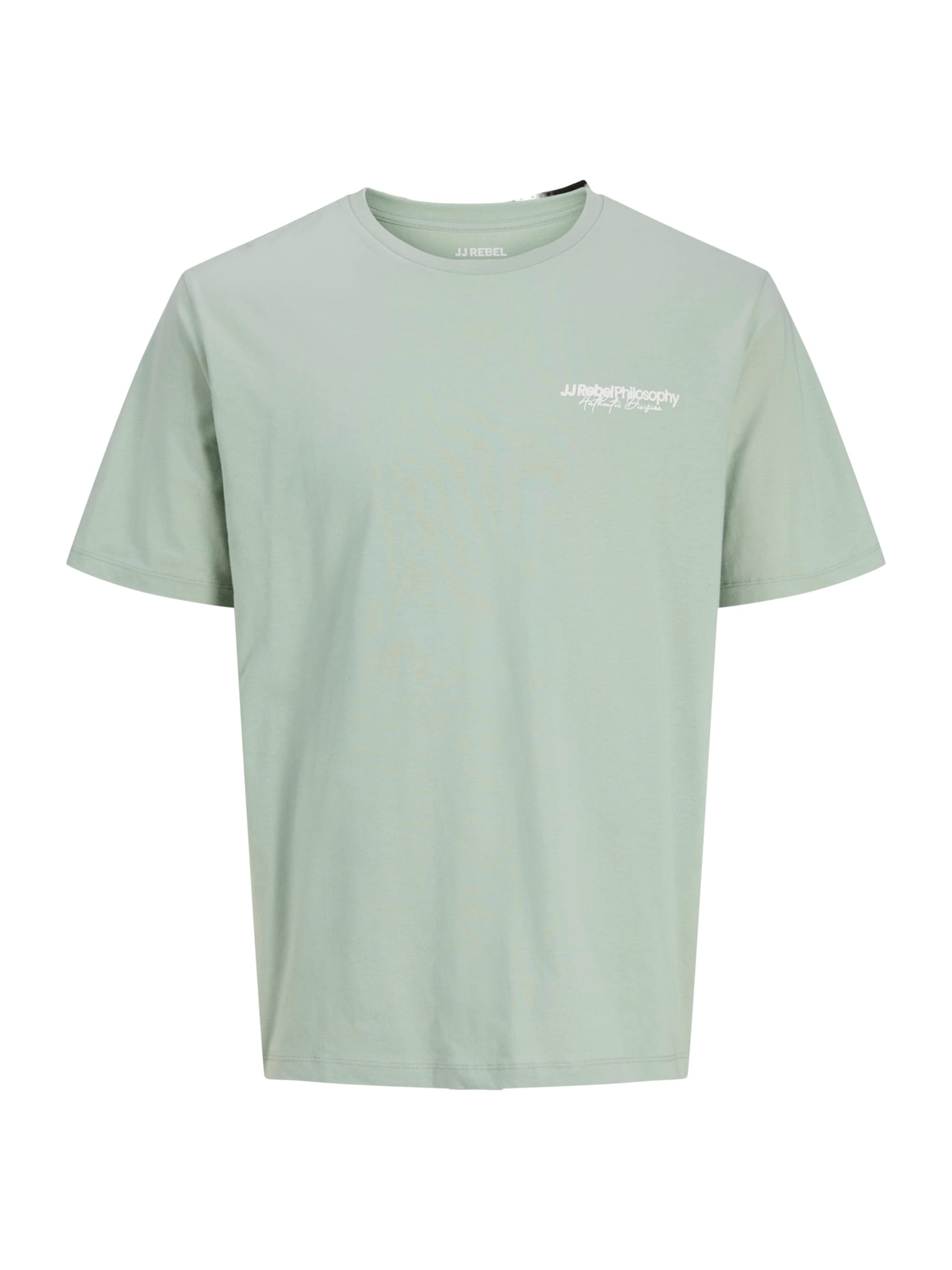JJ Rebel Футболка 'JREBZACK' в пастельно-зеленом цвете
JJ Rebel Футболка 'JREBZACK' в пастельно-зеленом цвете