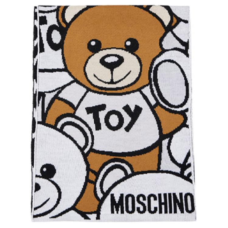 MOSCHINO Белый шерстяной вязаный шаль, White
MOSCHINO Белый шерстяной вязаный шаль, White