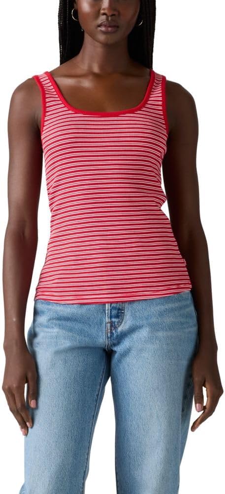 Женская майка Levi's Essential Rib, (New) Saddle Stripe True Red
Женская майка Levi's Essential Rib, (New) Saddle Stripe True Red