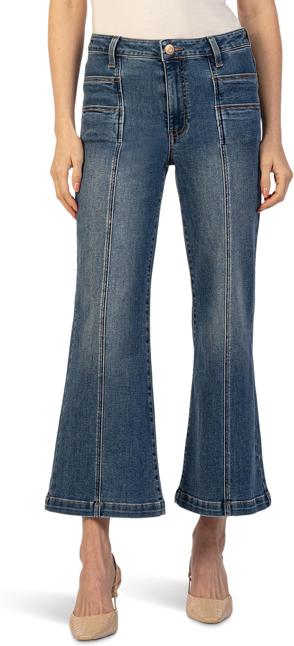 Джинсы KUT from the Kloth Meg High Rise Wide Leg Double Frt Pockets Wide Hem, цвет Exceeded
Джинсы KUT from the Kloth Meg High Rise Wide Leg Double Frt Pockets Wide Hem, цвет Exceeded