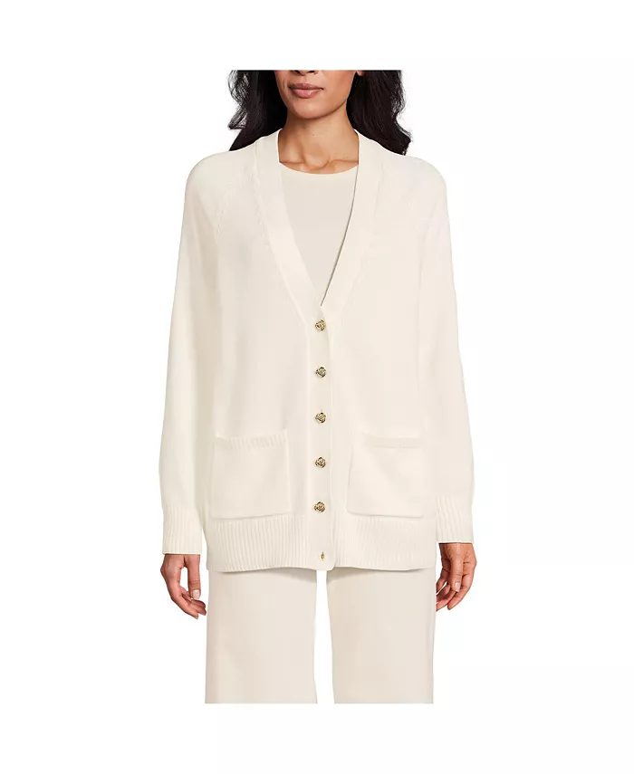 Женский кардиган Drifter Varsity с V-образным вырезом, свободного кроя Lands' End, белый
Женский кардиган Drifter Varsity с V-образным вырезом, свободного кроя Lands' End, белый