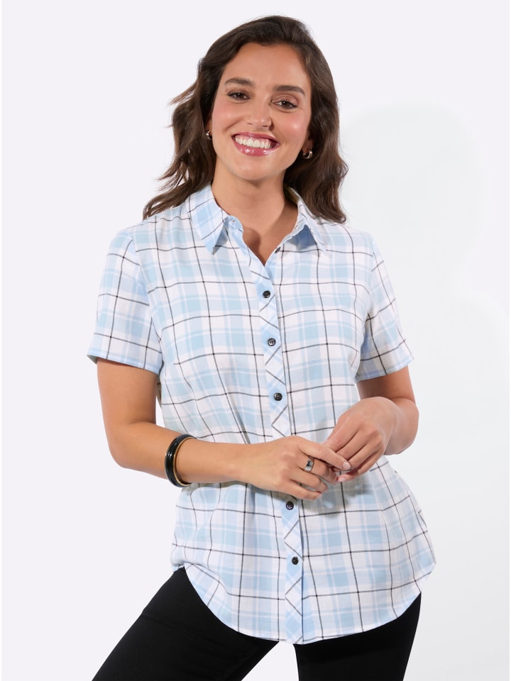 Клетчатая блузка светло-голубого и экрю цвета. WITT WEIDEN
Клетчатая блузка светло-голубого и экрю цвета. WITT WEIDEN