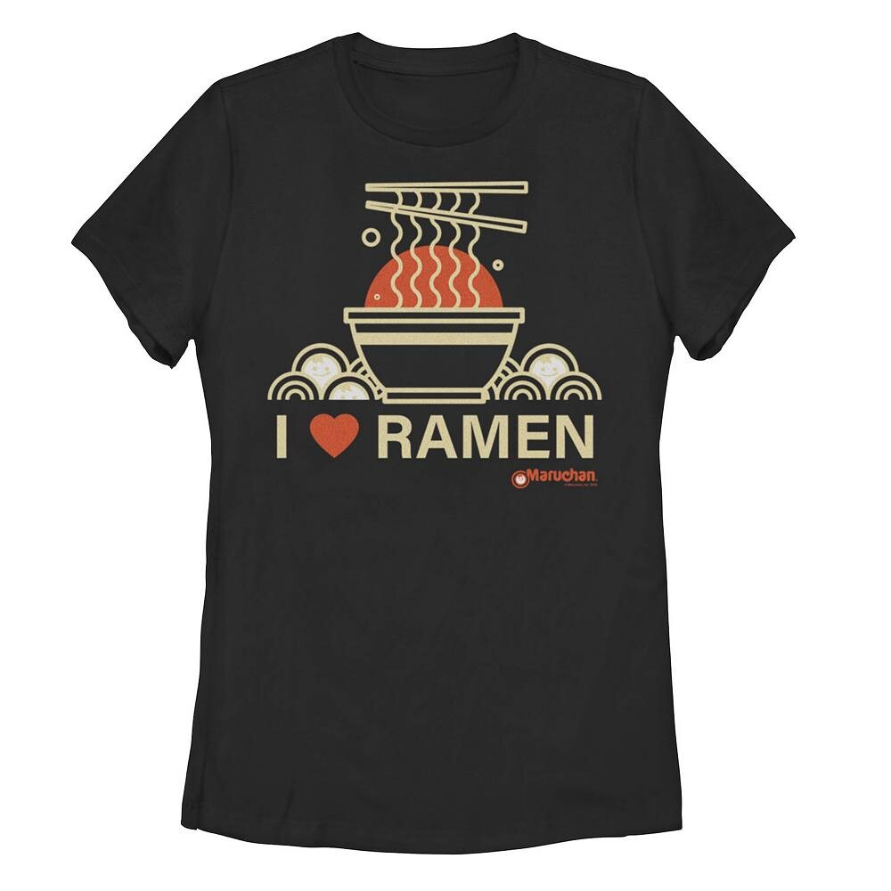 Футболка Maruchan для юниоров с изображением миски и палочек для еды Maruchan "I Heart Ramen" Licensed Character, черный
Футболка Maruchan для юниоров с изображением миски и палочек для еды Maruchan "I Heart Ramen" Licensed Character, черный