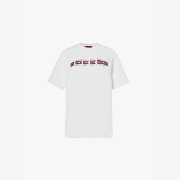 Футболка из хлопкового джерси с фирменным принтом Ancora Gucci, белый
Футболка из хлопкового джерси с фирменным принтом Ancora Gucci, белый