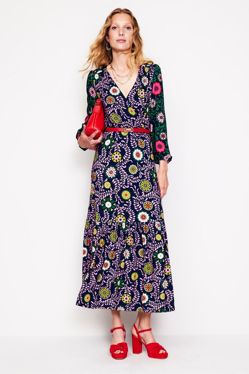 Платье халат миди Ophelia из джерси Boden, синий
Платье халат миди Ophelia из джерси Boden, синий