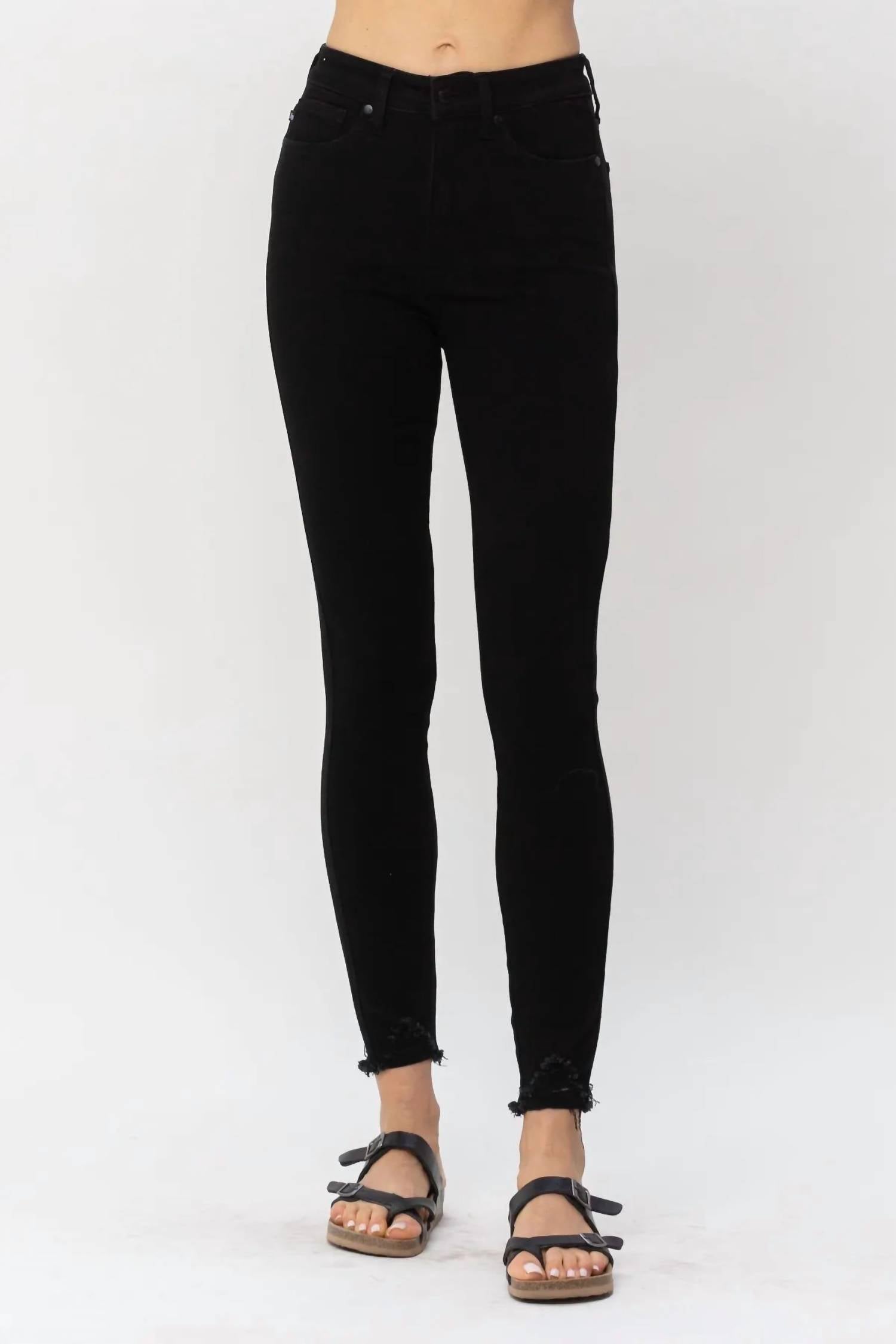 Узкие джинсы с эффектом укуса акулы Tummy Control, черные Judy Blue
Узкие джинсы с эффектом укуса акулы Tummy Control, черные Judy Blue